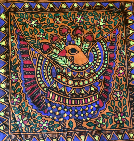 Cotton silk handpainted patches